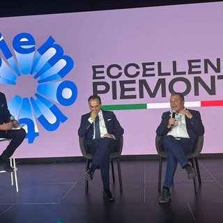 Il presidente Cirio e l'assessore Bongioanni