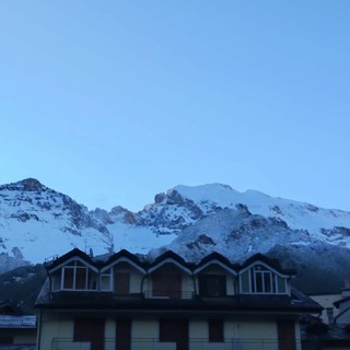 La neve caduta sulle montagne di Limone Piemonte