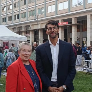 Ab Amajou, presidente ActionAid, con la sindaca di Cuneo Patrizia Manassero