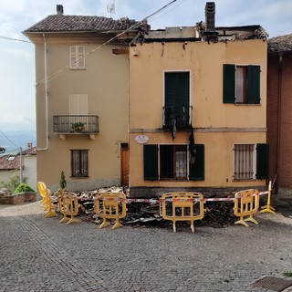 L'abitazione andata in fiamme
