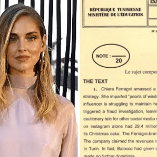 Chiara Ferragni e la traccia della prova d'esame riguardante il Oandoro Gate (foto Adnkronos)